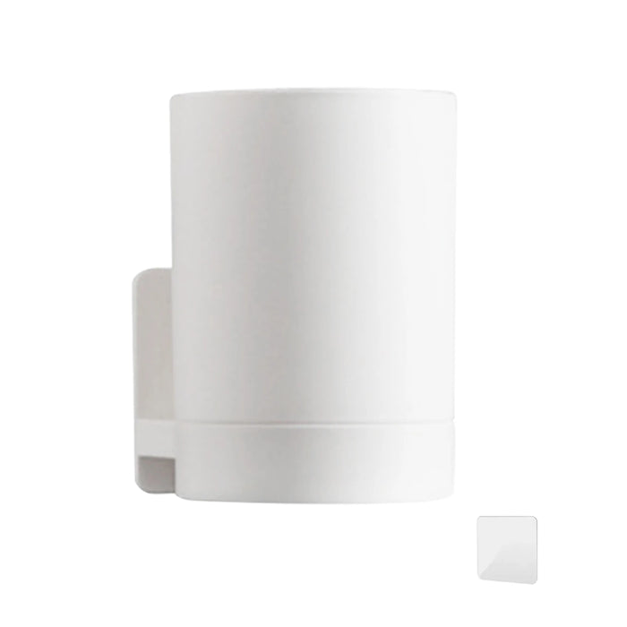 Drill-Free Wall-Mounted Toothbrush & Toothpaste Holder with Removable Cup