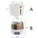 360° Rotating 6-Compartment Airtight Food Dispenser — Storage for Rice, Cereal & Dry Goods