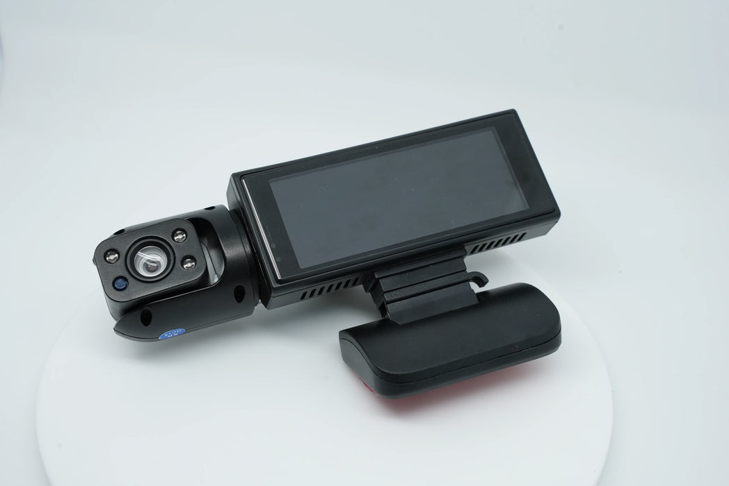 1080P Wi‑Fi Dual Dash Cam — Front & Interior, Night Vision, Loop Recording