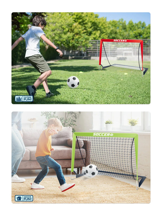 Portable Pop-Up Football Goal — Foldable Training Net for Garden, Indoor & Outdoor