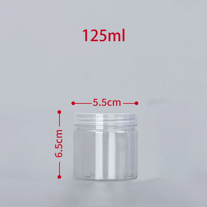 30 Clear Food-Grade PET Storage Jars with Lids – Assorted Sizes