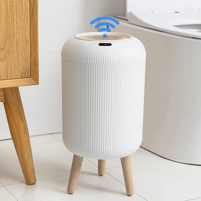 10L Motion Sensor Bin with Lid — Automatic Small Rubbish Bin for Kitchen & Bathroom