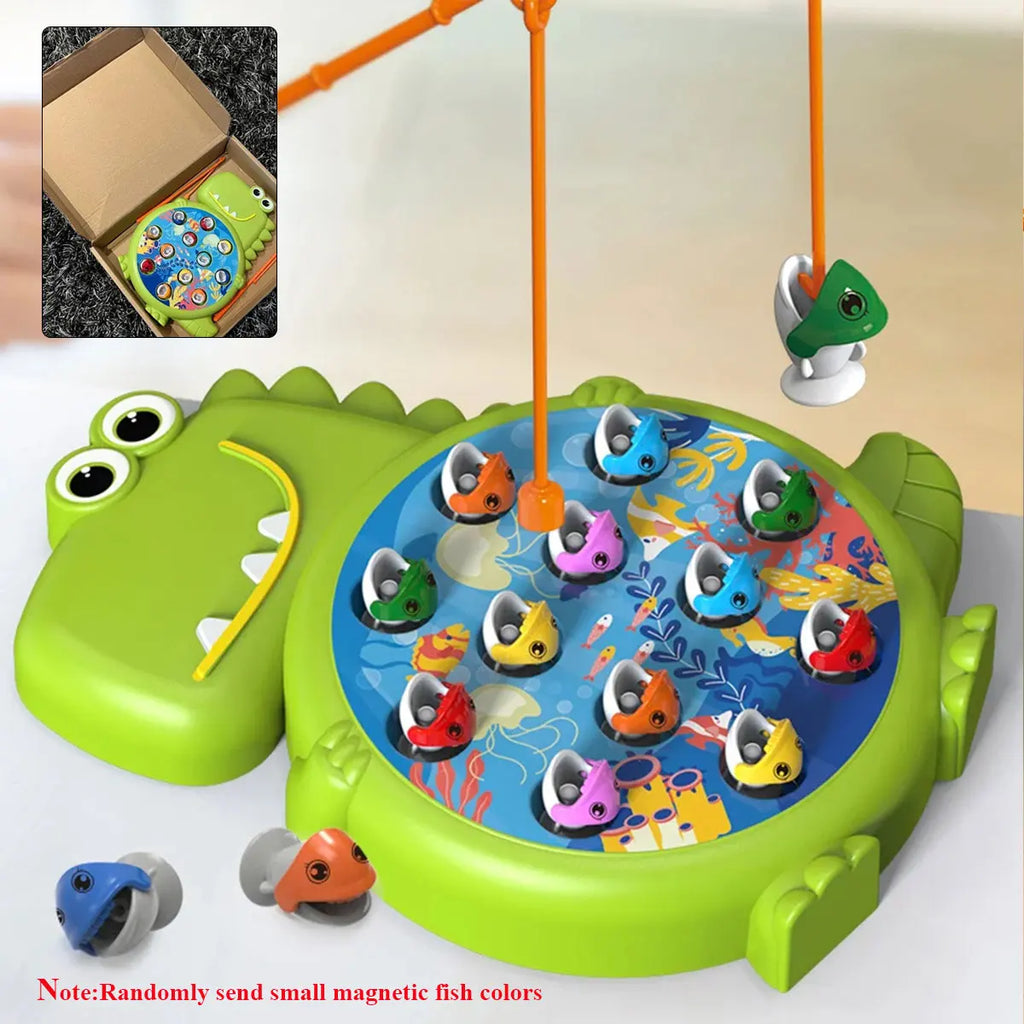 Dinosaur Magnetic Fishing Game — Montessori Rod Toy for 3–6 Years