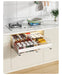 Retractable Pull-Out Metal Drawer Rack — Punch-Free Under-Sink Storage (Small/Large, White/Black)