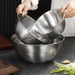 3-piece Stainless Steel Mixing Bowl Set with Measurement Marks