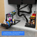 Under-sink Pull-out Metal Organiser — Sliding Storage Shelf for Kitchen (Black/White)