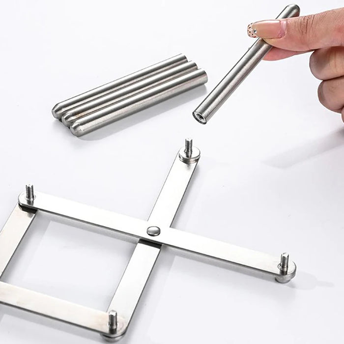 Retractable Foldable Stainless Steel Plate & Pot Lid Rack — Adjustable Dish and Tableware Organiser