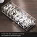 8-Compartment Transparent Acrylic Cable Organiser Box with Dustproof Cover