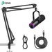XLR/USB Gaming & Podcast Microphone Kit — Dynamic Mic with Arm, Mute & RGB