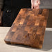 Large Wooden Chopping Board – Camellia Wood, Heavy‑Duty Grain (28 x 18 cm)