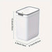 Touchless Wall-Mounted Bathroom Bin — Odour-Sealing Rectangular Plastic, 9L (White)