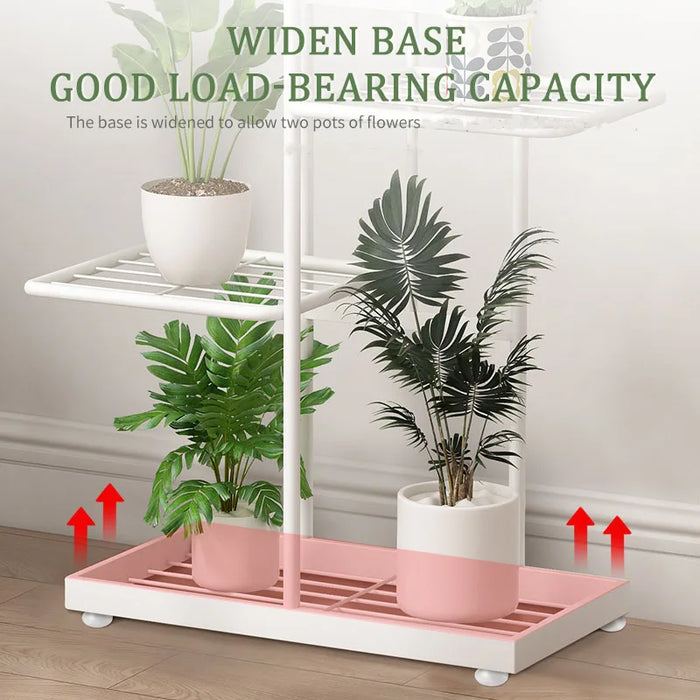 Iron Plant Stand – 4/5/6-Tier Flowerpot Organiser, Black or White