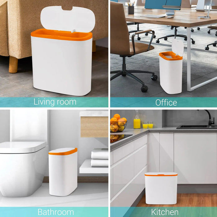 Automatic Touchless Bin with Lid — Motion Sensor, Waterproof Slim Design (13L)
