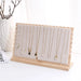 Large Wood Jewellery Display Stand — Necklace & Bracelet Rack with Faux Suede Interior