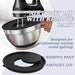 8-Piece Stainless Steel Mixing Bowls with Airtight Lids — Black, Non-Slip Bases
