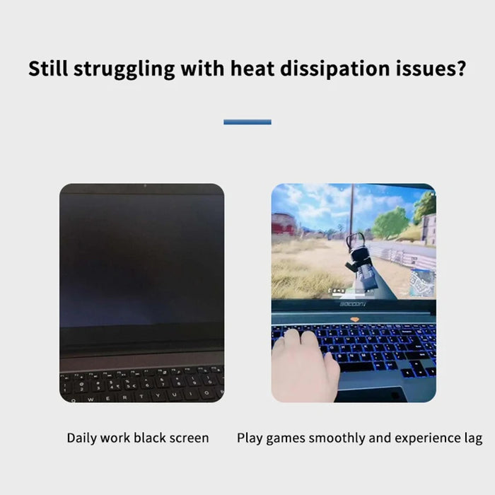 Foldable Laptop Cooling Stand with 1 Fan — Portable Elevated Notebook Riser