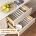 Adjustable Cutlery Drawer Organiser – Expandable Plastic Tray with Dividers