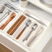 4 or 5-Compartment Cutlery Drawer Organiser – PP Tray, Easy Clean (White)