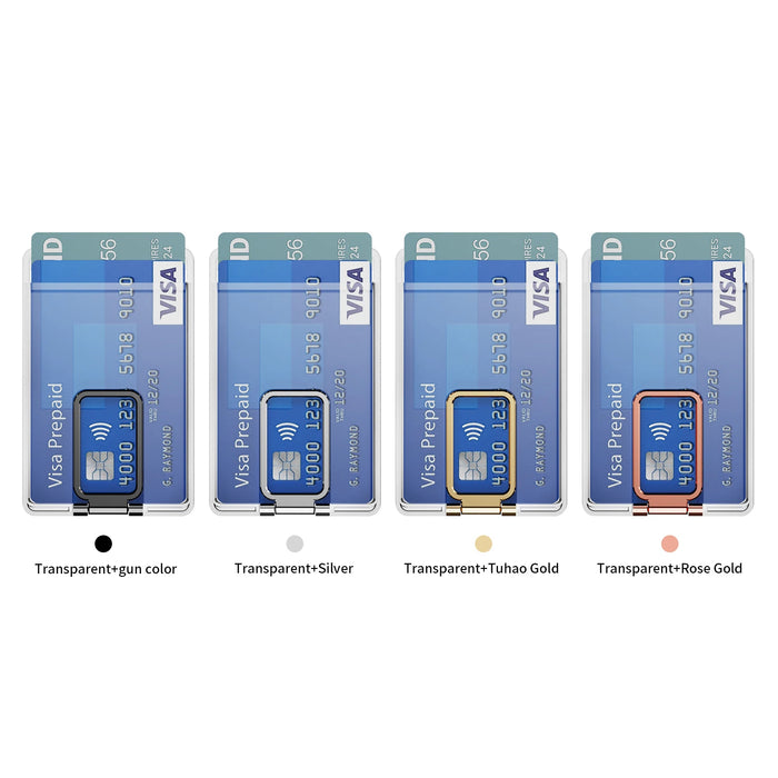 Transparent Magnetic MagSafe Card Wallet with Metal Stand for iPhone