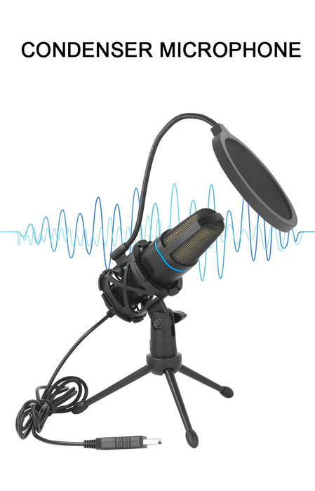 USB RGB Condenser Microphone — Wired Gaming & Streaming Mic for PC/Laptop