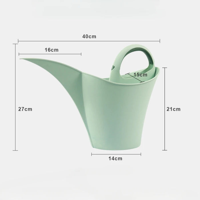 2L Long-Spout Watering Can — Nordic-style Plastic Kettle for Indoor & Outdoor Plants