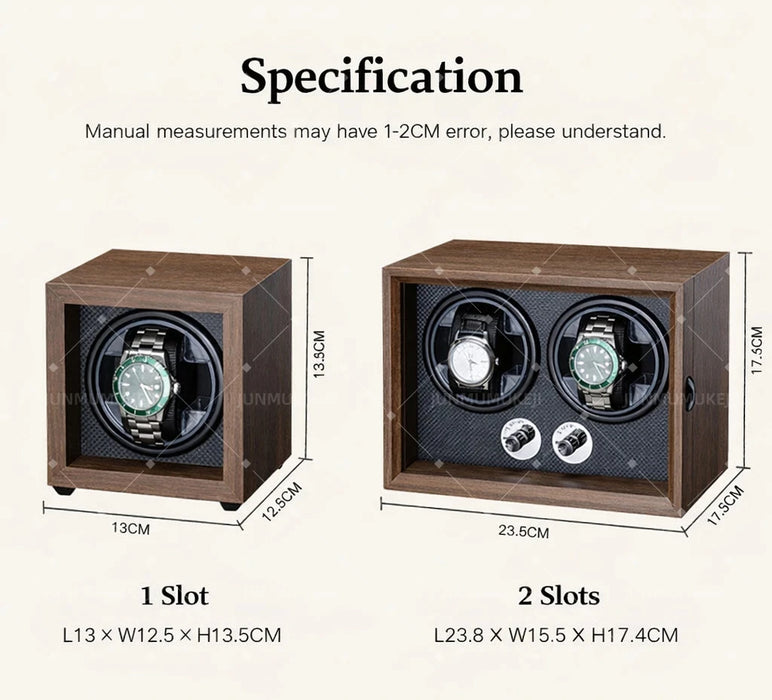 Single Automatic Watch Winder — Compact Rotating Desktop Winder