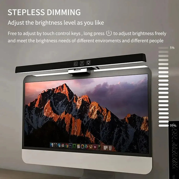 USB LED Monitor Light Bar — 33cm & 50cm, Dimmable with 3 Colour Temperatures, Touch Control