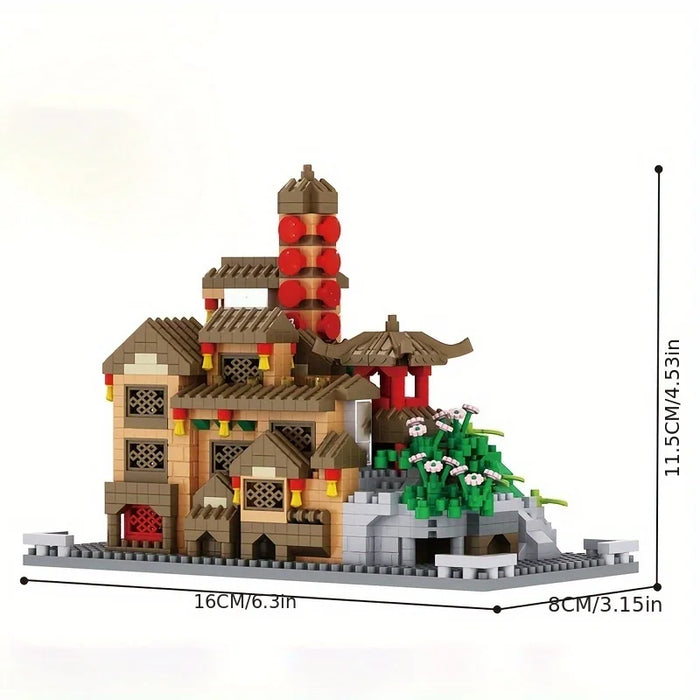 1816-piece Hongyadong Building Set — Mixed Colour Interlocking Bricks, Ages 14+