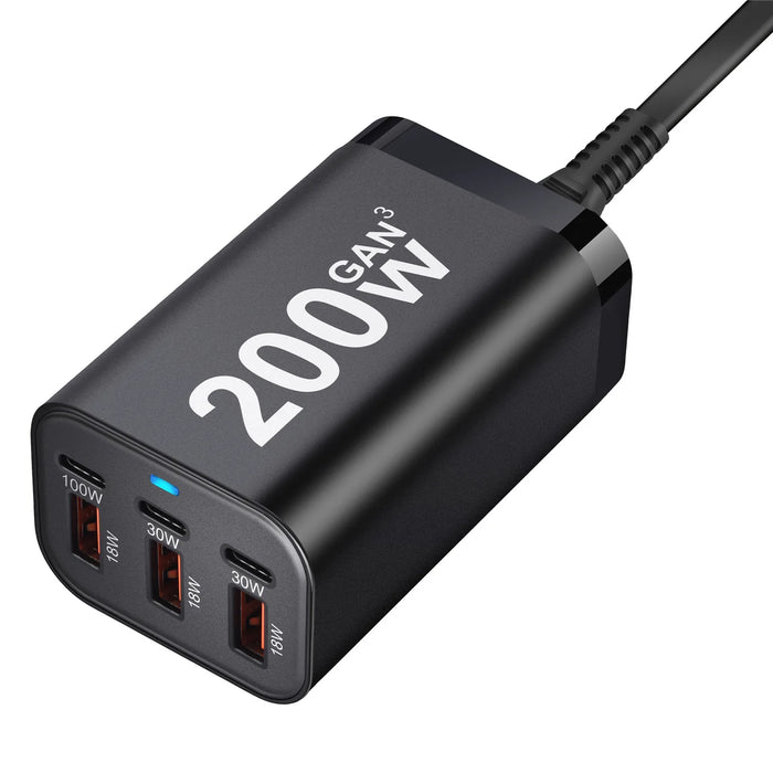 6-Port USB-C GaN Fast Charger – Up to 100W Single‑Port, PD & QC