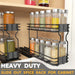 Slide Spice Rack Organizer — 2- or 4-Tier Pull-Out Metal Spice Drawer for Kitchen & Dining