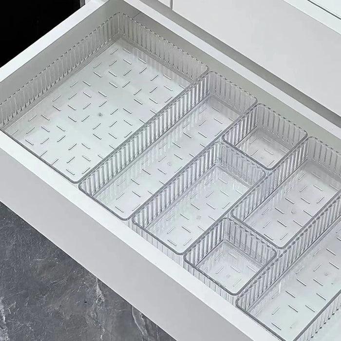 Stackable Acrylic Drawer Organiser — Adjustable Divider Trays for Makeup
