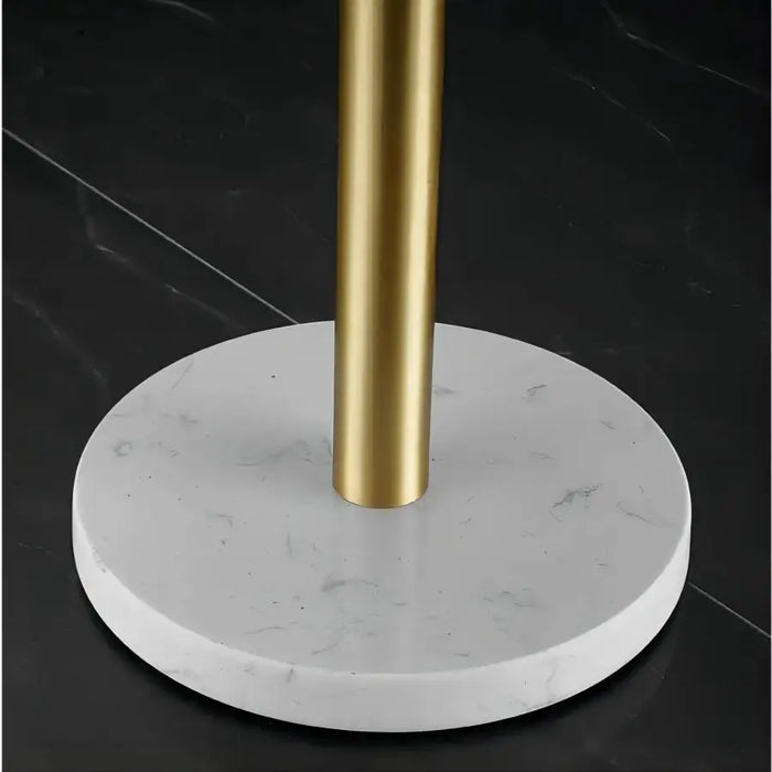 Marble Perforation‑Free Vertical Roll Paper Rack — Nail‑Free Floor Holder for Kitchen Wraps