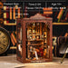 Twilight Library DIY Wooden Bookend Miniature Cottage with Touch LED