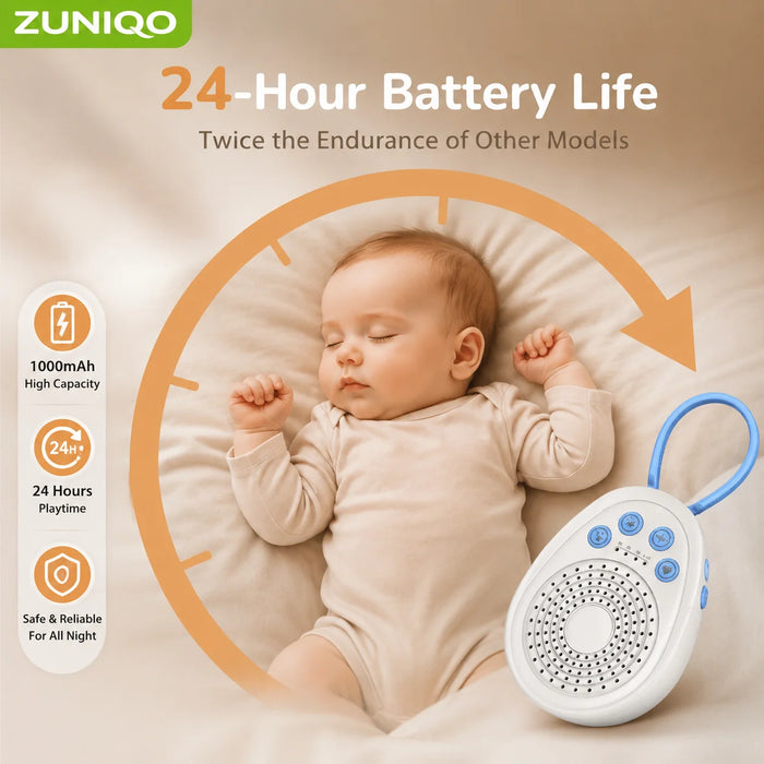 Baby White Noise Machine — Sleep in 3 Minutes, 20 Soothing Sounds, USB Rechargeable