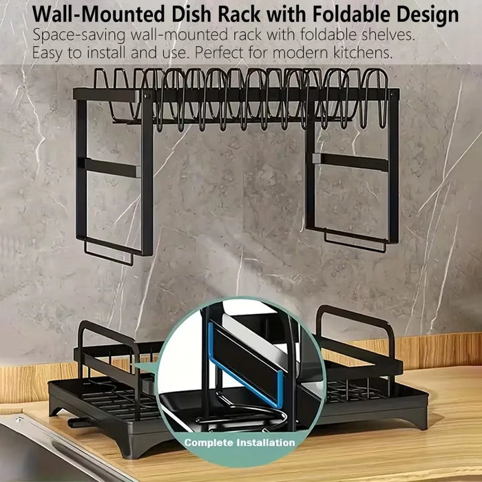 Stainless Steel Over-Sink Plate Organiser with Adjustable Drainboard WDJ-6
