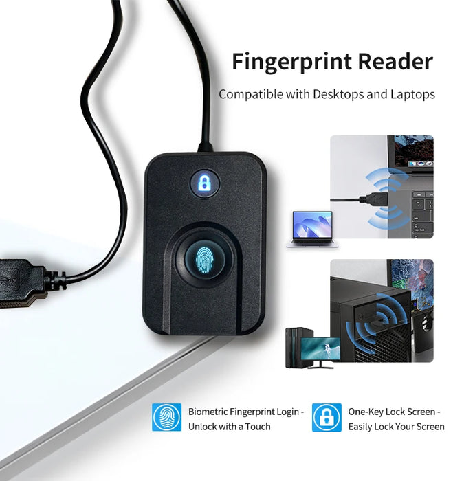 USB Fingerprint Reader Module for Windows Hello (Windows 10 & 11) – FP100-LK
