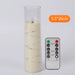 Outdoor Flameless LED Pillar Candles with Remote & Timer — Yellow Flicker, Battery-Operated (3/4pc)