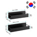 Magnetic Fridge Side Shelf Organiser for Spices — Black (2 pack)