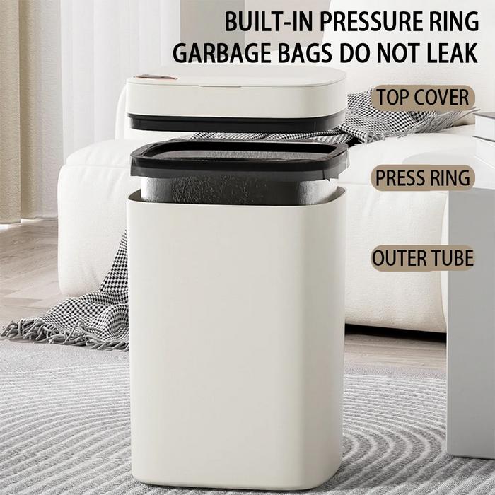 16L Motion Sensor Bin with Lid — Touchless Automatic Bin for Kitchen, Bedroom, Office & RV
