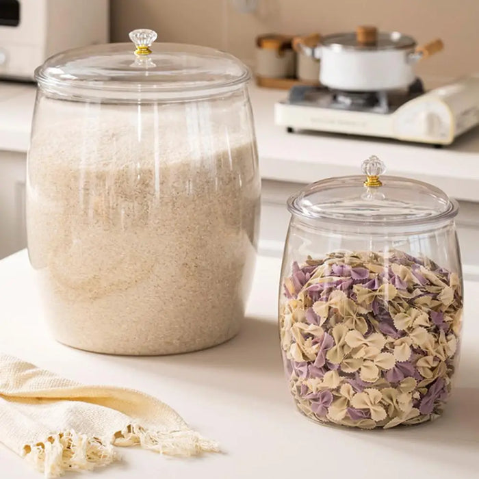 Multi‑functional Lidded Storage Jar — 2.2L to 18L Clear Acrylic
