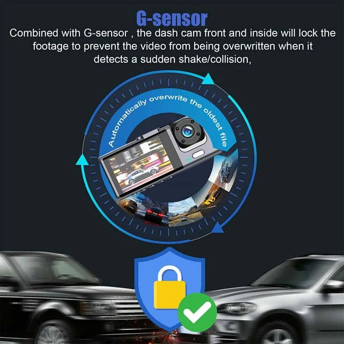 1080P Dual Camera Dash Cam — Front & Interior (2‑ or 3‑camera options)
