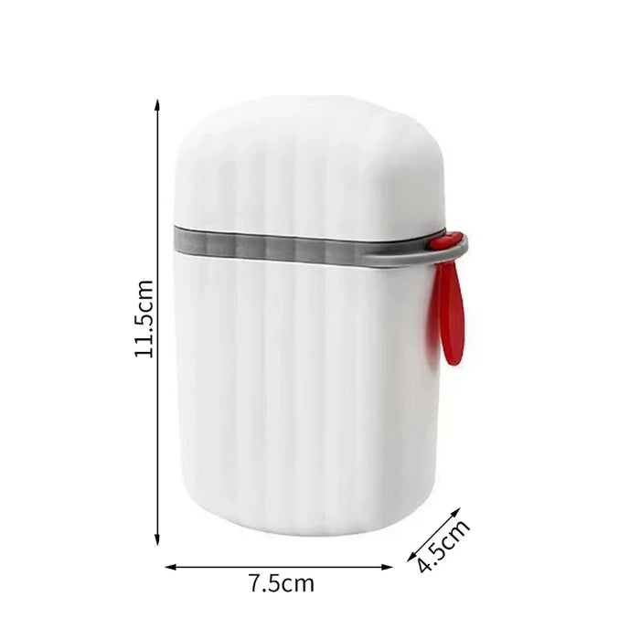 Portable Sealed Soap Box – Waterproof Travel Soap Dish with Draining Design, White 8×5×11cm