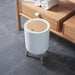 7L Round Wood‑Grain Press Dustbin with Legs