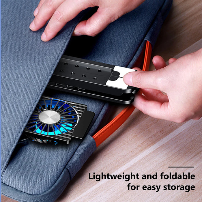 Foldable Laptop Cooling Pad — 2 or 4 Fans, RGB, 7 Heights for 11–17.3-inch Laptops