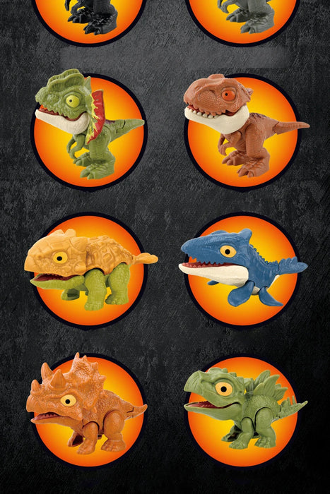 Mini Cartoon Tyrannosaurus Finger Dinosaurs — Plastic Finger Puppets (5/10/20)