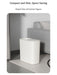 Large-capacity Oval Rubbish Bin with Press Lid — Odour-sealing PP Bin for Home