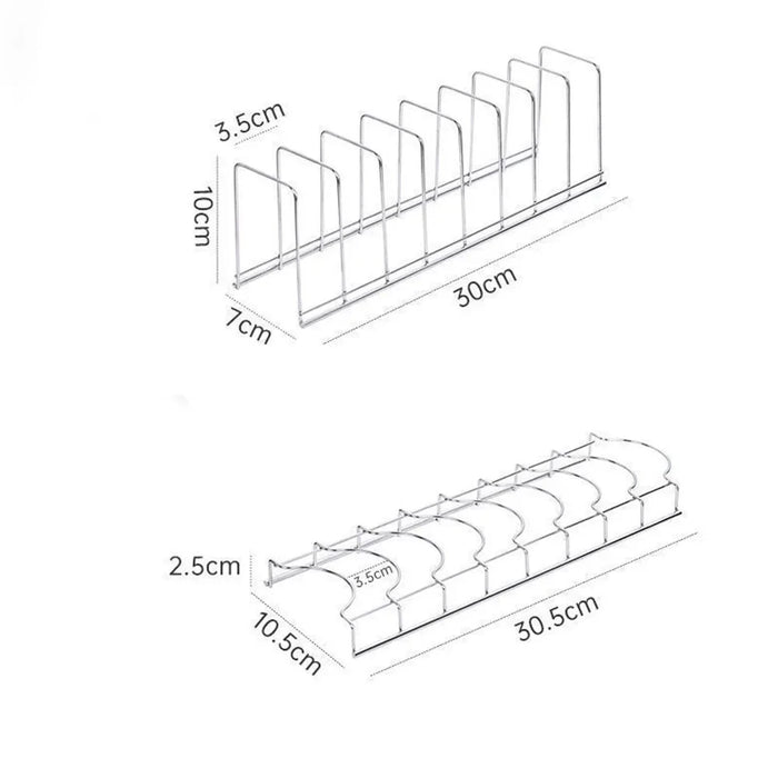 Stainless Steel Dish Draining Rack – Space‑saving Plate & Bowl Holder (Free‑standing)