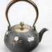 Cast Iron Peanut Teapot Kettle — about 1.0 L (Black)