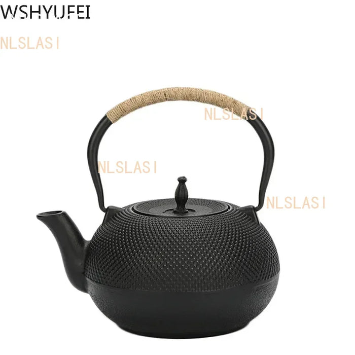 Cast Iron Teapot with Stainless Steel Mesh Filter — Induction Ready