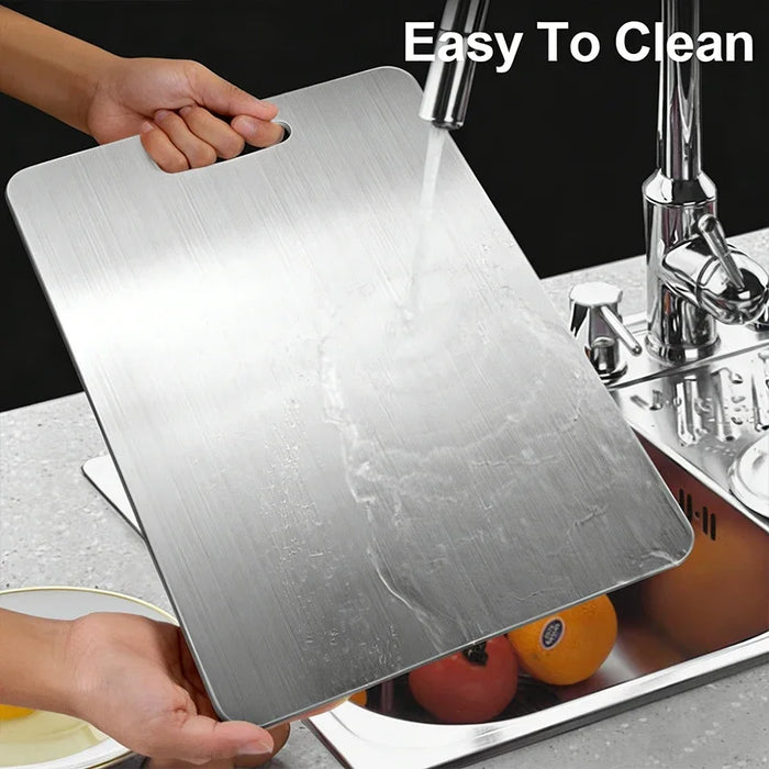 Titanium Cutting Stainless Board — Thickened Double-Sided Food-Grade Cutting Board